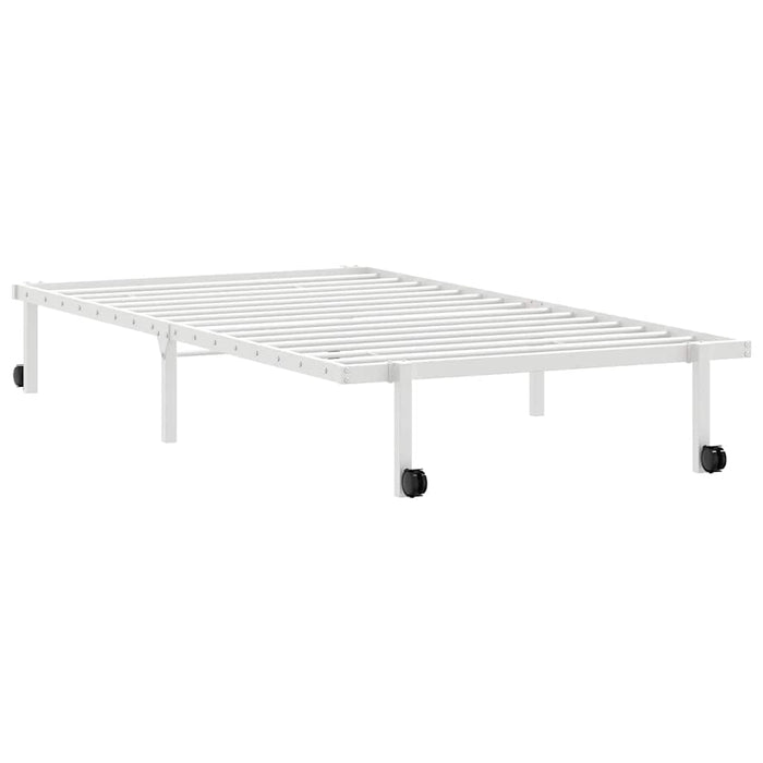 Cadru pat fără saltea pliabil alb 100x200 cm oțel WALTI