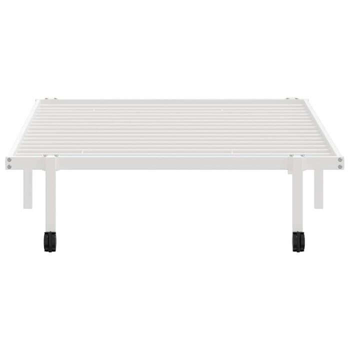 Cadru pat fără saltea pliabil alb 100x200 cm oțel WALTI