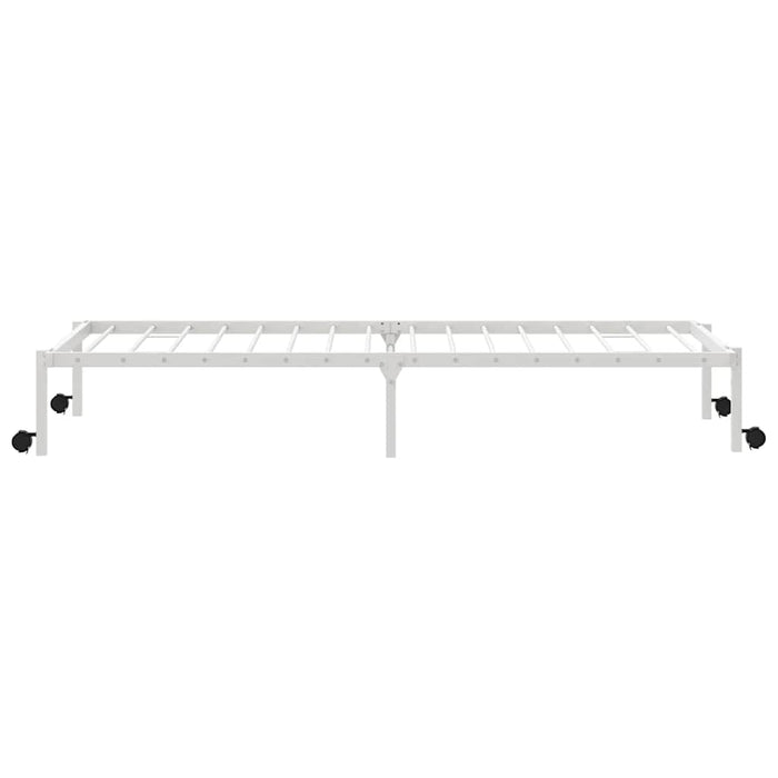 Cadru pat fără saltea pliabil alb 100x200 cm oțel WALTI