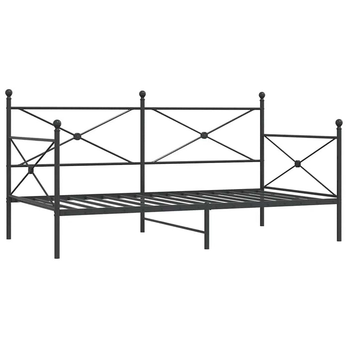 Pat de zi fără saltea Negru 107x203 cm Oțel - WALTI WALTI