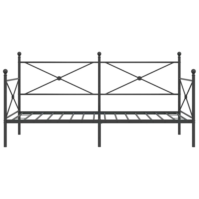 Pat de zi fără saltea Negru 107x203 cm Oțel - WALTI WALTI