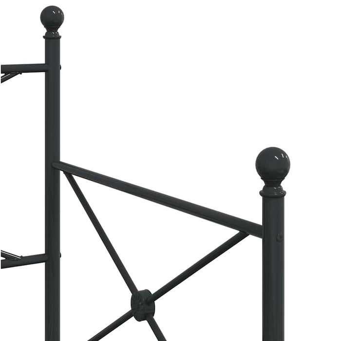 Pat de zi cu șutul fără saltea Negru 90x190 cm Oțel - WALTI WALTI