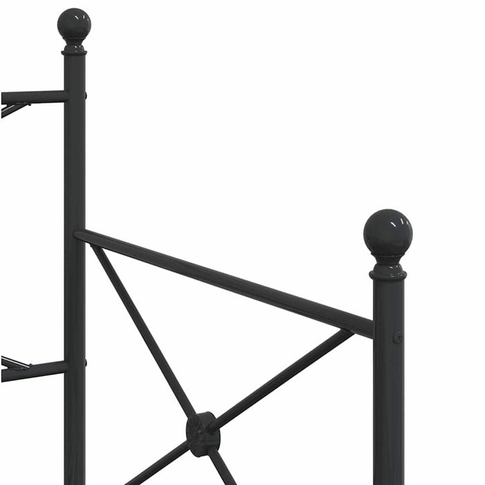 Pat de zi cu șaia fără saltea Negru 90x200 cm Oțel - WALTI WALTI
