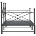 Pat de zi cu căuț fără saltea Negru 100x200 cm Oțel - WALTI WALTI