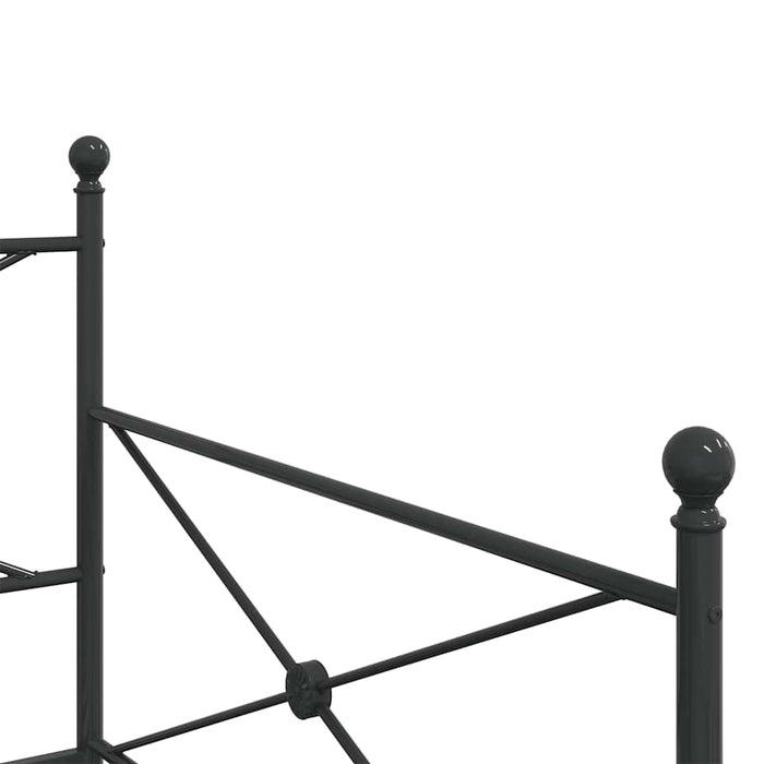 Pat de zi cu șaia fără saltea Negru 107x203 cm Oțel WALTI