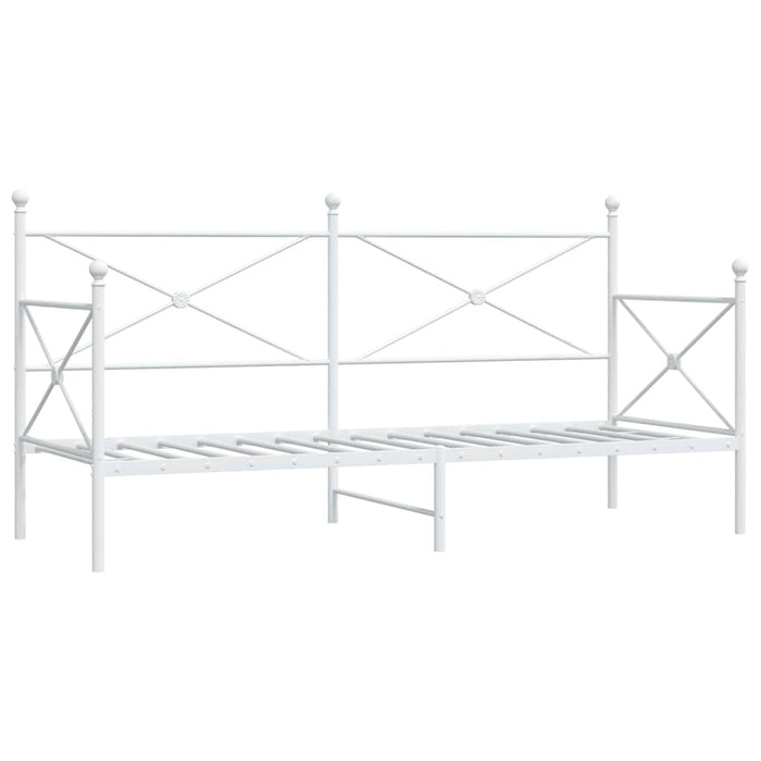 Pat de zi fără saltea alb 90x200 cm oțel - WALTI WALTI