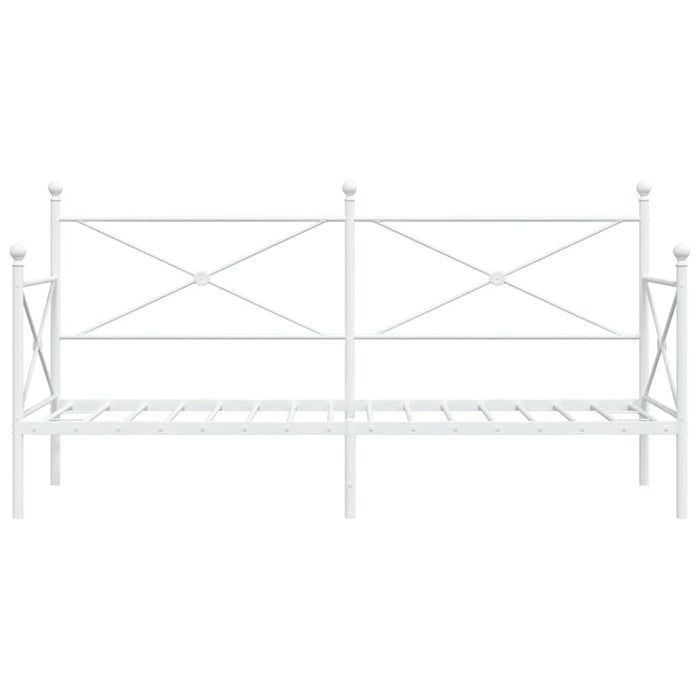 Pat de zi fără saltea alb 90x200 cm oțel - WALTI WALTI