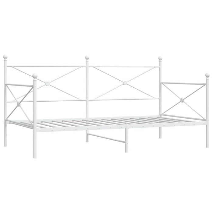 Pat de zi fără saltea alb 100x200 cm oțel - WALTI WALTI