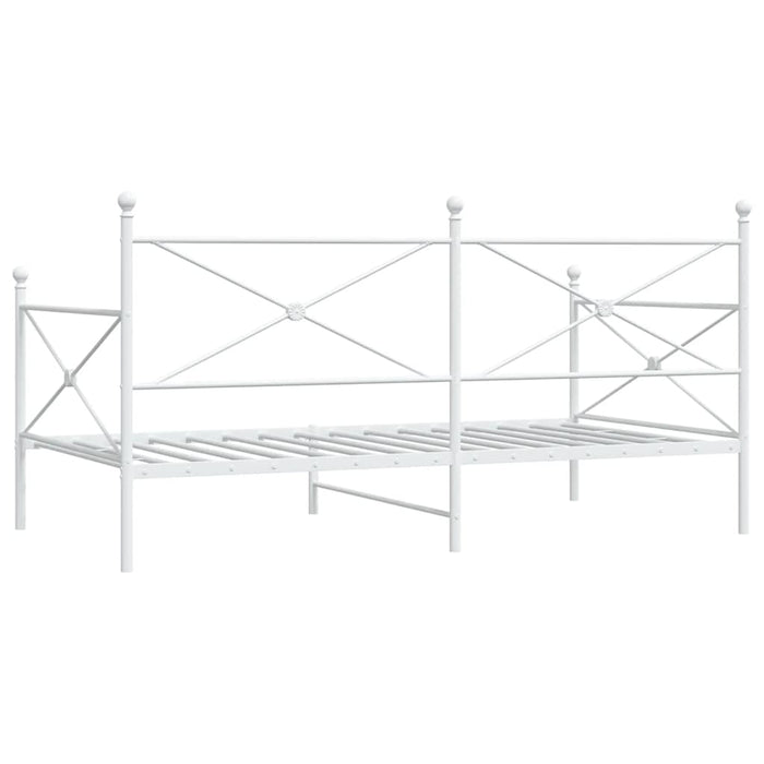 Pat de zi fără saltea alb 100x200 cm oțel - WALTI WALTI