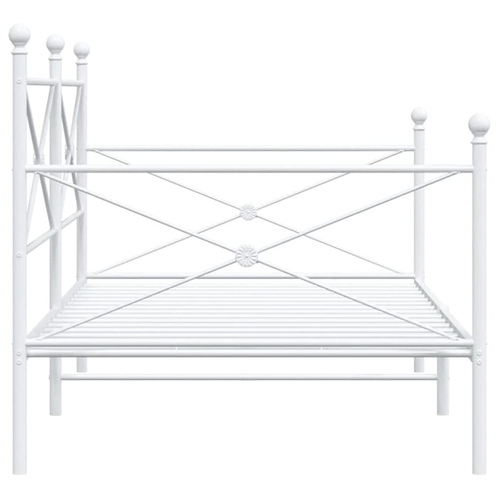 Pat de zi fără saltea Alb 107x203 cm Oțel - WALTI WALTI