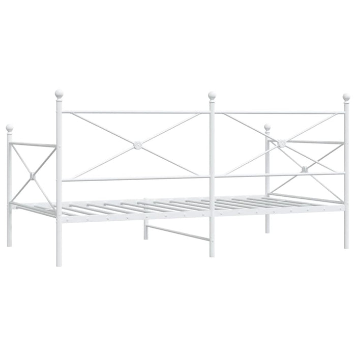 Pat de zi fără saltea Alb 107x203 cm Oțel - WALTI WALTI