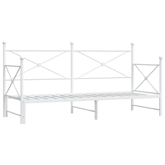 Pat de zi cu șarui fără saltea alb 75x190 cm oțel - WALTI WALTI