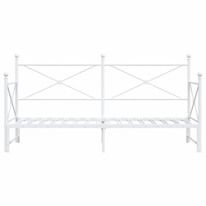 Pat de zi cu șarui fără saltea alb 75x190 cm oțel - WALTI WALTI