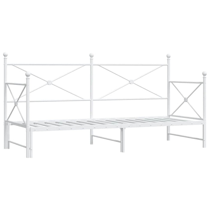 Pat de zi cu căuț fără saltea Alb 80x200 cm Oțel - WALTI WALTI