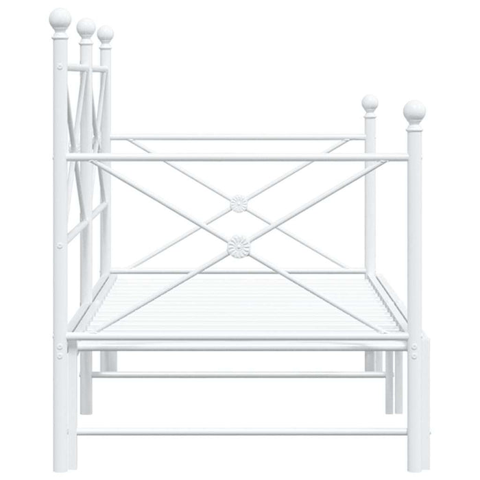 Pat de zi cu căuț fără saltea Alb 80x200 cm Oțel - WALTI WALTI