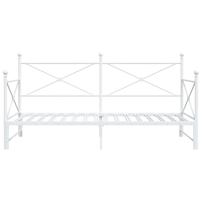 Pat de zi cu căuț fără saltea alb 100x190 cm oțel - WALTI WALTI