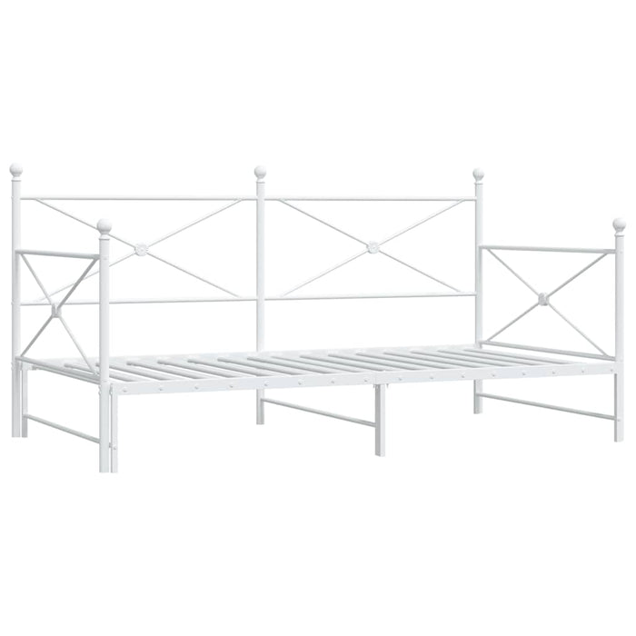 Pat de zi cu șaia fără saltea Alb 107x203 cm Oțel - WALTI WALTI