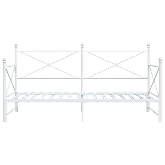 Pat de zi cu șaia fără saltea Alb 107x203 cm Oțel - WALTI WALTI