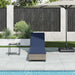 Șezlong cu perne gri 55x200x25,5 cm, poliratan - WALTI WALTI