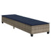 Șezlong cu perne gri 55x200x25,5 cm, poliratan - WALTI WALTI