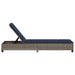 Șezlong cu perne gri 55x200x25,5 cm, poliratan - WALTI WALTI
