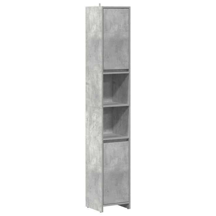Set mobilier de baie, 4 piese, gri beton, lemn compozit - WALTI WALTI
