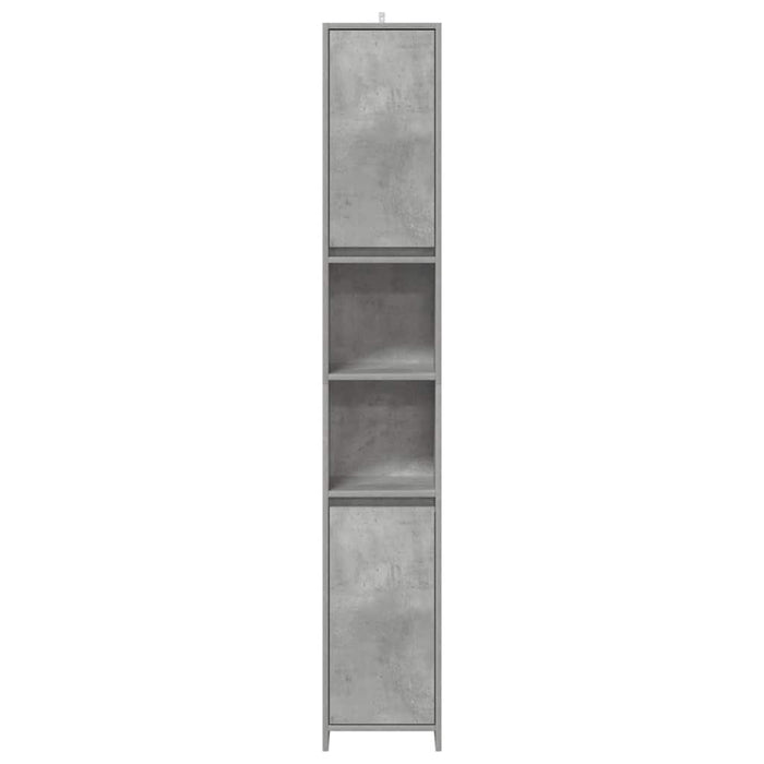 Set mobilier de baie, 4 piese, gri beton, lemn compozit - WALTI WALTI