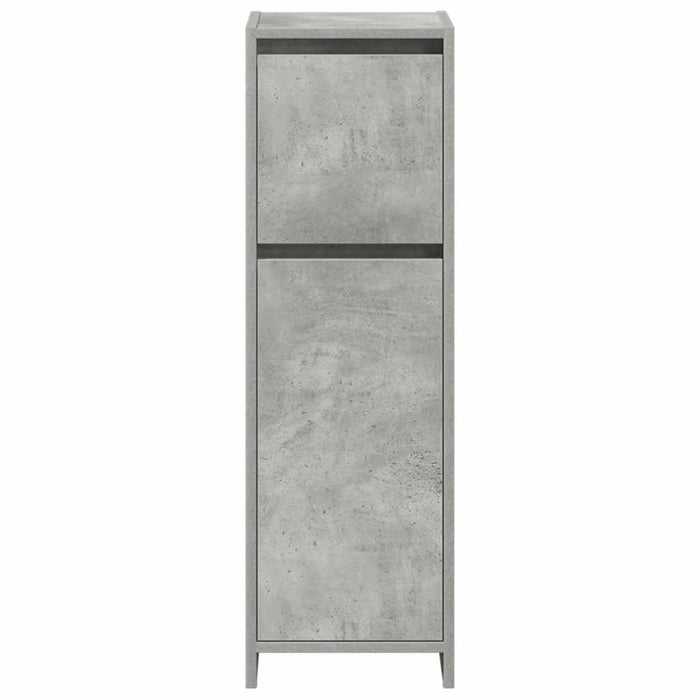 Set mobilier de baie, 4 piese, gri beton, lemn compozit - WALTI WALTI