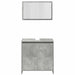 Set mobilier de baie, 4 piese, gri beton, lemn compozit - WALTI WALTI