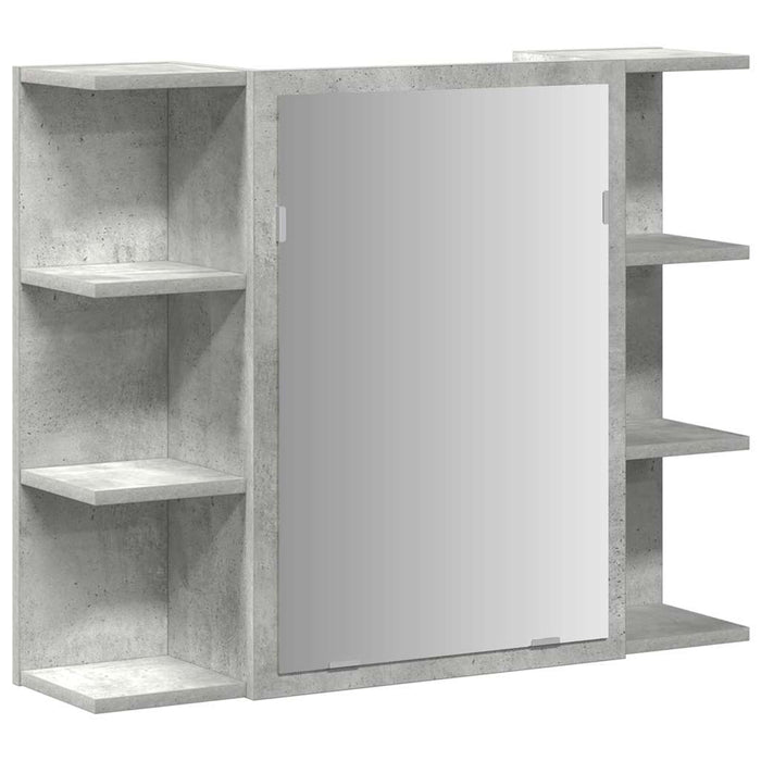 Set mobilier de baie, 4 piese, gri beton, lemn compozit WALTI