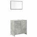 Set mobilier de baie, 3 piese, gri beton, lemn compozit - WALTI WALTI