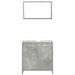 Set mobilier de baie, 3 piese, gri beton, lemn compozit - WALTI WALTI