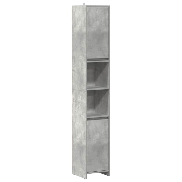 Set mobilier de baie, 3 piese, gri beton, lemn compozit WALTI