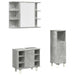Set mobilier de baie, 3 piese, gri beton, lemn compozit - WALTI WALTI
