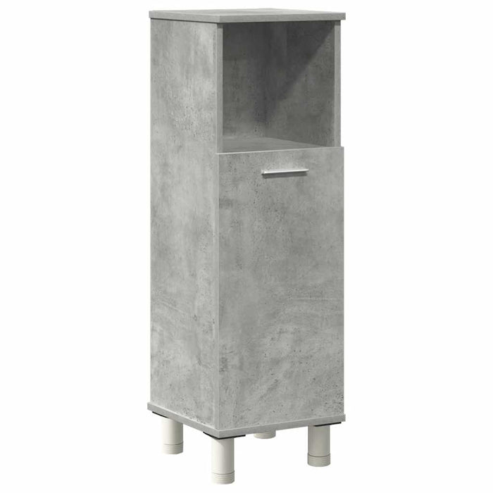 Set mobilier de baie, 3 piese, gri beton, lemn compozit - WALTI WALTI