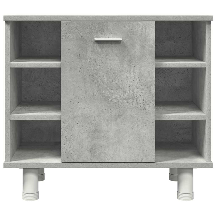 Set mobilier de baie, 3 piese, gri beton, lemn compozit - WALTI WALTI