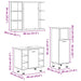 Set mobilier de baie, 3 piese, gri beton, lemn compozit - WALTI WALTI