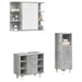 Set mobilier de baie, 3 piese, gri beton, lemn compozit - WALTI WALTI