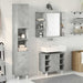 Set mobilier de baie, 3 piese, gri beton, lemn compozit - WALTI WALTI