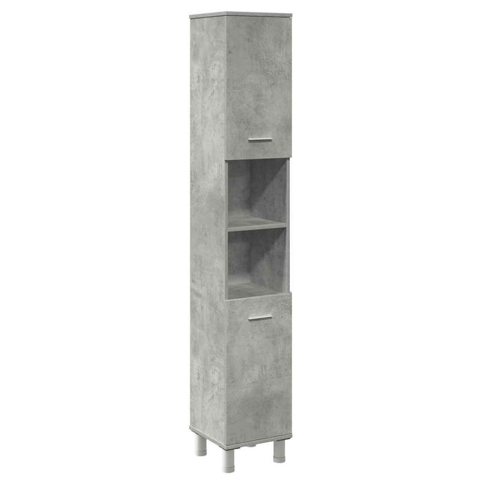 Set mobilier de baie, 3 piese, gri beton, lemn compozit - WALTI WALTI