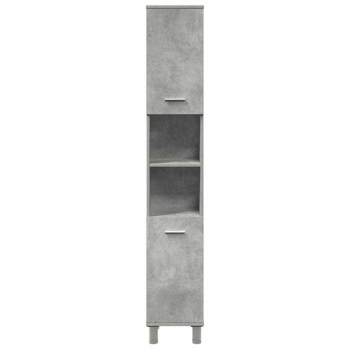 Set mobilier de baie, 3 piese, gri beton, lemn compozit - WALTI WALTI