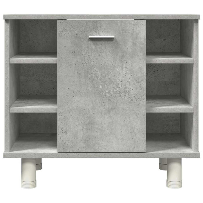 Set mobilier de baie, 3 piese, gri beton, lemn compozit - WALTI WALTI