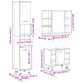 Set mobilier de baie, 3 piese, gri beton, lemn compozit - WALTI WALTI