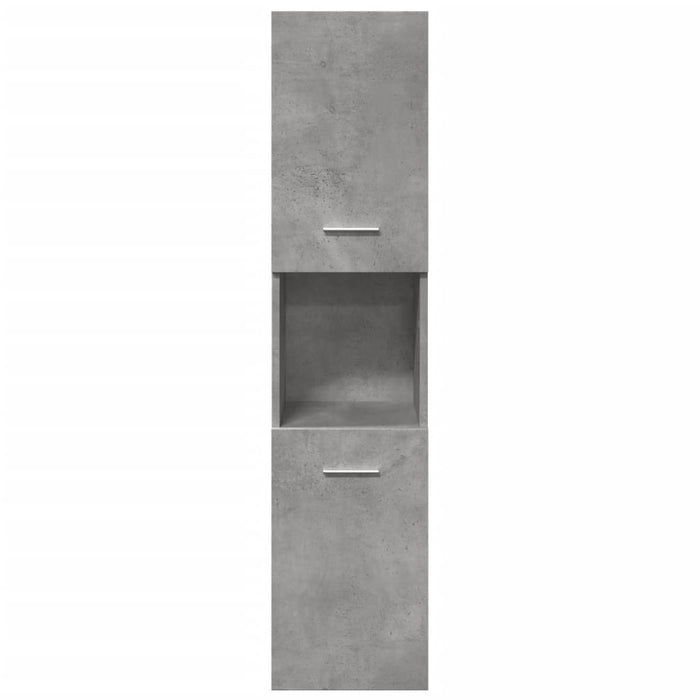 Set mobilier de baie, 3 piese, gri beton, lemn compozit WALTI