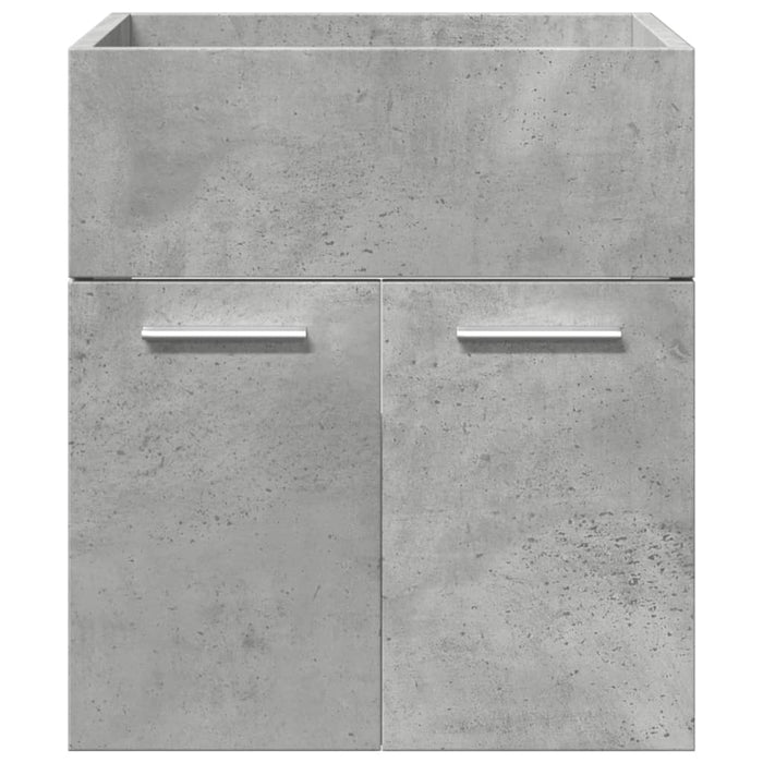 Set mobilier de baie, 3 piese, gri beton, lemn compozit WALTI