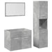 Set mobilier de baie, 3 piese, gri beton, lemn compozit - WALTI WALTI