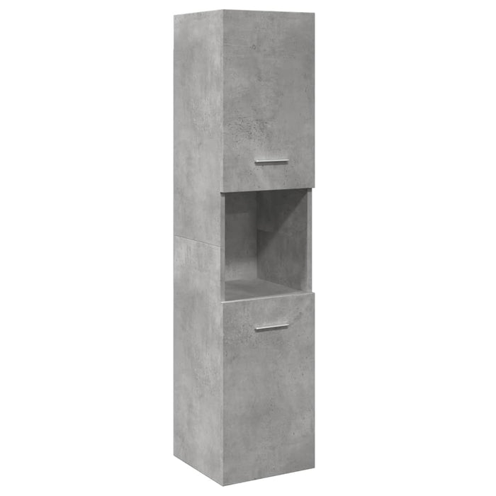 Set mobilier de baie, 3 piese, gri beton, lemn compozit - WALTI WALTI