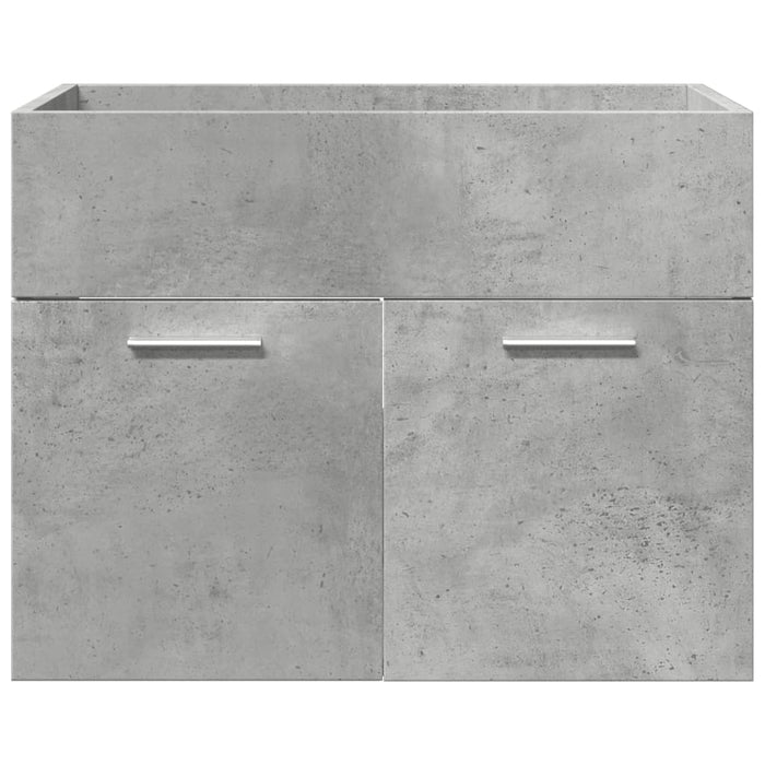 Set mobilier de baie, 3 piese, gri beton, lemn compozit - WALTI WALTI