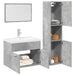 Set mobilier de baie, 3 piese, gri beton, lemn compozit - WALTI WALTI