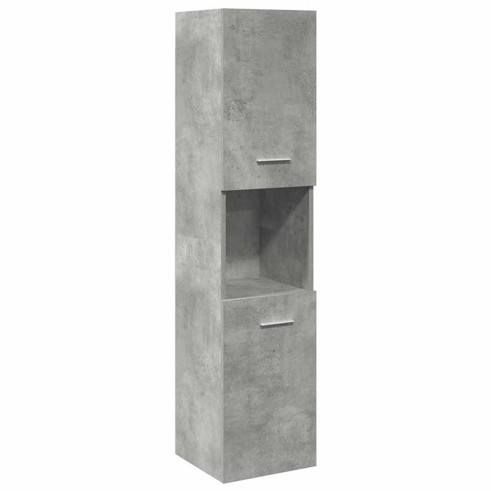 Set mobilier de baie, 3 piese, gri beton, lemn compozit WALTI